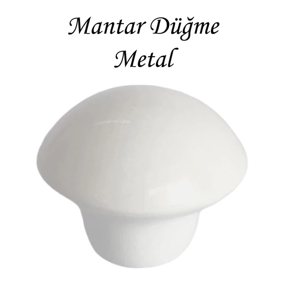 Beyaz Mantar Düğme Kulp Mobilya Çekmece Dolap Kapak Kulbu Metal Kulp Aksesuarları Vidalı ürün görseli 1
