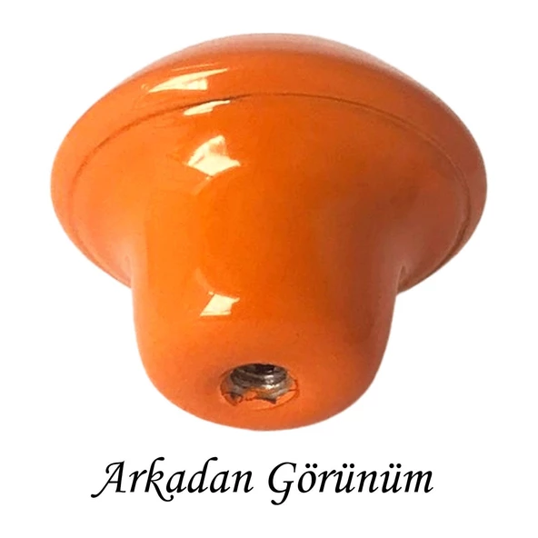 Turuncu Mantar Düğme Kulp Çocuk Bebek Mobilya Çekmece Dolap Kapak Kulbu Metal Kulp Aksesuarları Vidalı - Resim 4