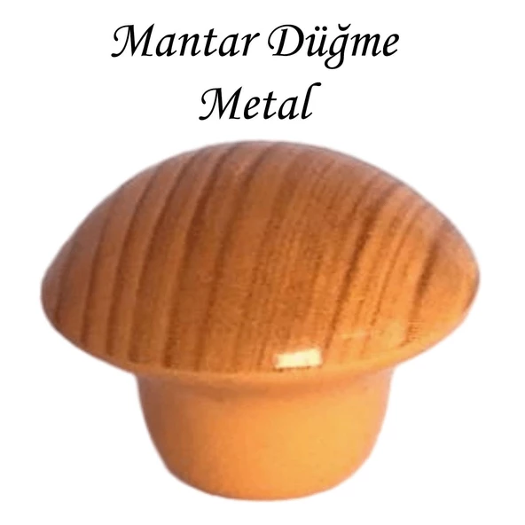 Açık Kayın Mantar Düğme Kulp Mobilya Çekmece Dolap Kapak Kulbu Metal Kulp Aksesuarları Vidalı