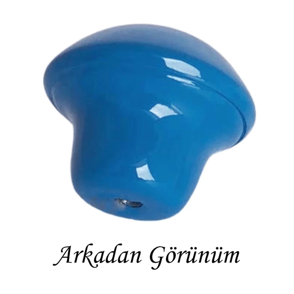 Mavi Mantar Düğme Kulp Çocuk Bebek Mobilya Çekmece Dolap Kapak Kulbu Metal Kulp Aksesuarları Vidalı - 4