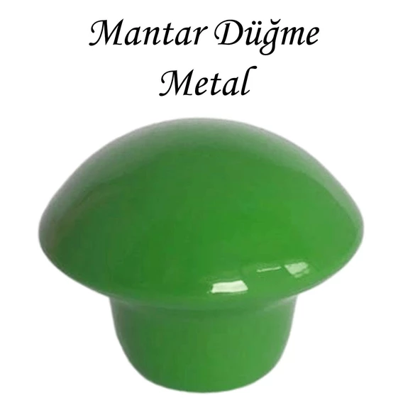 Yeşil Mantar Düğme Kulp Çocuk Bebek Mobilya Çekmece Dolap Kapak Kulbu Metal Kulp Aksesuarları Vidalı ürün görseli