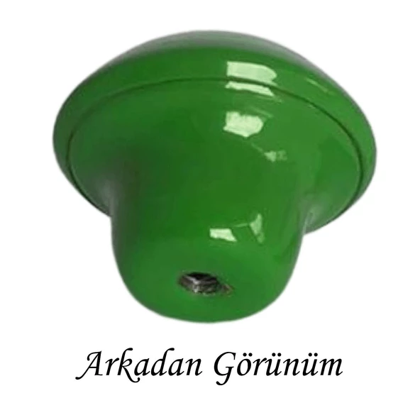 15 Adet Yeşil Mantar Düğme Kulp Çocuk Bebek Mobilya Çekmece Dolap Kapak Kulbu Metal Kulp Aksesuarları Vidalı - Resim 4