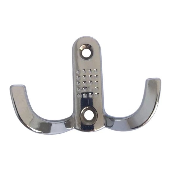 6 Adet Noktalı Askı Krom Portmanto Askı Vestiyer Duvar Askısı Metal Dolap Elbise Askılığı - Resim 6