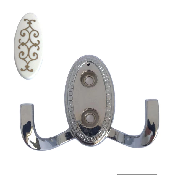 6 Adet Seç Askı Krom Portmanto Askı Vestiyer Duvar Askısı Metal Dolap Elbise Askılığı - Resim 6