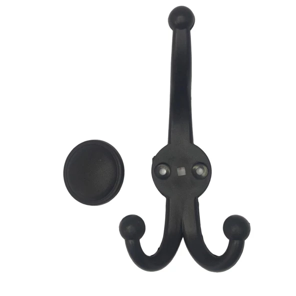 Karagül Siyah Askılık Portmanto Vestiyer Banyo Dolap Elbise Askısı Sert Plastik - 3