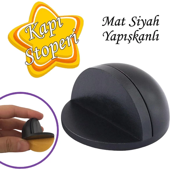 Matsiyah Yarımay Kapı Stoperi Tamponu Yapışkanlı Metal Kapı Stopu Durdurucu Tutucu