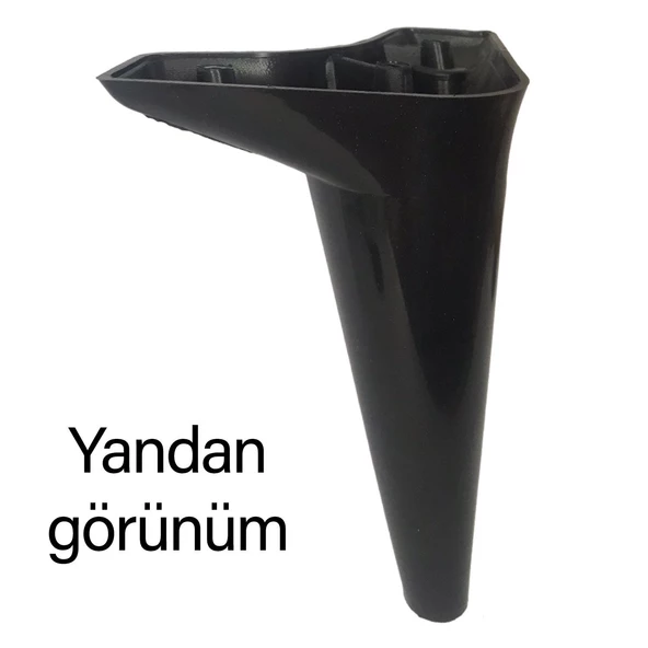Zelve 20 cm Siyah Lüx Mobilya Kanepe Sehpa Ünite Koltuk Ayağı Baza Ayak - 5