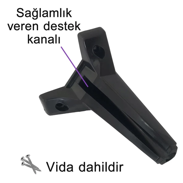 Serdivan 15 cm Siyah Lüx Mobilya Kanepe Sehpa Ünite Koltuk Ayağı Baza Ayak - 4