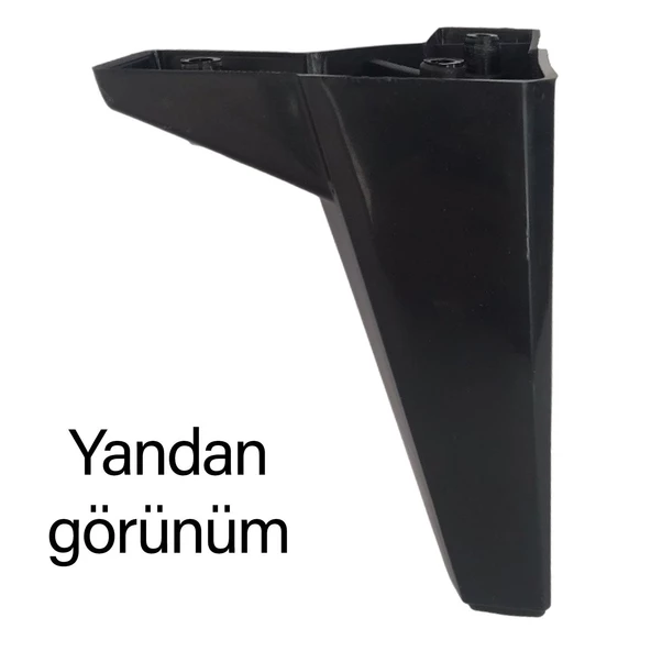 4 Adet Serdivan 15 cm Siyah Lüx Mobilya Kanepe Sehpa Ünite Koltuk Ayağı Baza Ayak - Resim 5