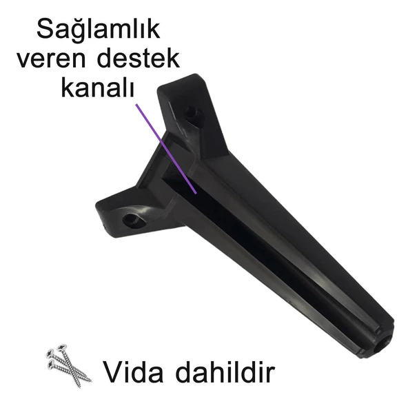 Serdivan 20 cm Siyah Lüx Mobilya Kanepe Sehpa Ünite Koltuk Ayağı Baza Ayak - 4