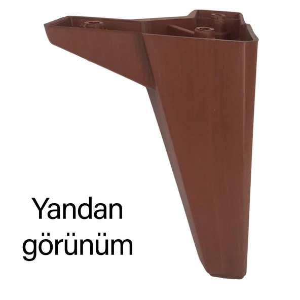Serdivan 15 cm Ceviz Ahşap Desenli Lüx Mobilya Kanepe Sehpa Ünite Koltuk Ayağı Baza Ayak - 5