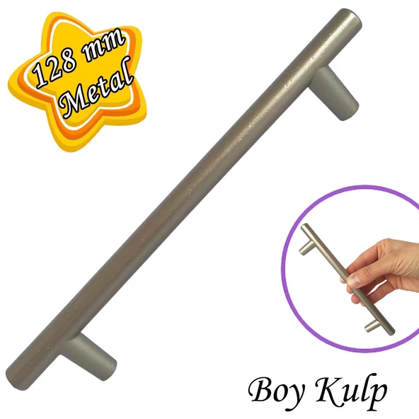 Boy Kulp Saten 128 mm Kulp Mobilya Mutfak Dolabı Çekmece Dolap Kapak Kulpu Kulbu Metal Kulpları