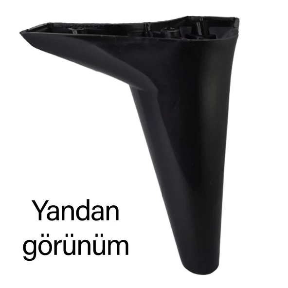 8 Adet Zelve 15 cm Siyah Lüx Mobilya Kanepe Sehpa Ünite Koltuk Ayağı Baza Ayak - Resim 5