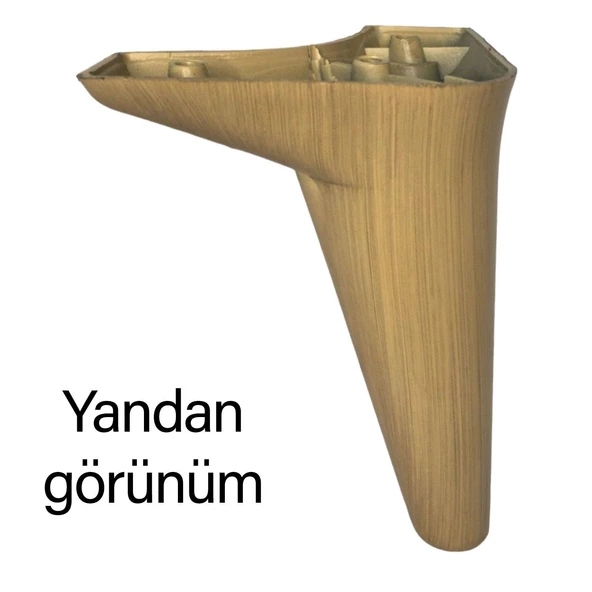 8 Adet Zelve 15 cm Açık Ceviz  Lüx Mobilya Kanepe Sehpa Ünite Koltuk Ayağı Baza Ayak - Resim 5