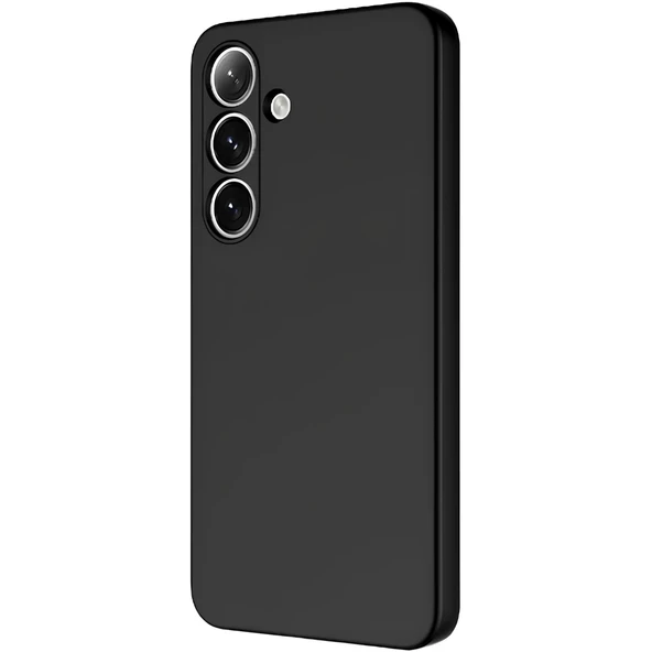 Samsung Galaxy S24 İçi Kadife Silikon Kılıf Siyah - Resim 3