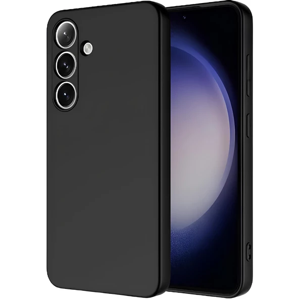 Samsung Galaxy S24 İçi Kadife Silikon Kılıf Siyah ürün görseli