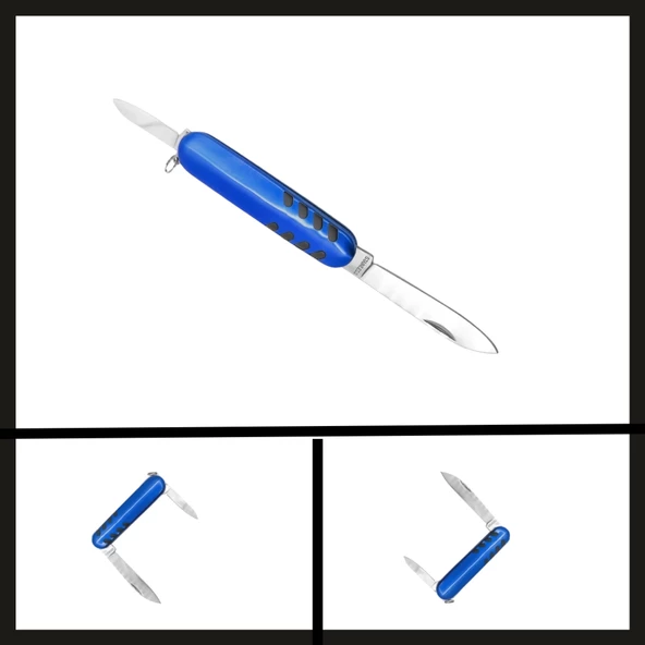 Uyguna-Yakala Mavi (k5017-8) Argeus Çift Ağızlı Cep Çakısı-CAK.429 - Resim 2