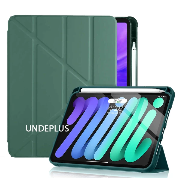 Apple iPad Pro 12.9 5. Nesil 2021 Kılıf Kalem Bölmeli Trifolding Case A2378 A2379 A2461 A2462 - 12