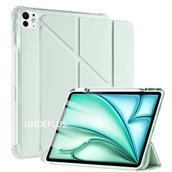 Apple iPad Pro 12.9 5. Nesil 2021 Kılıf Kalem Bölmeli Trifolding Case A2378 A2379 A2461 A2462 - 5