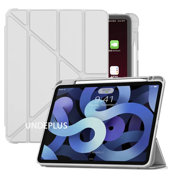 Apple iPad Pro 12.9 5. Nesil 2021 Kılıf Kalem Bölmeli Trifolding Case A2378 A2379 A2461 A2462 - 11