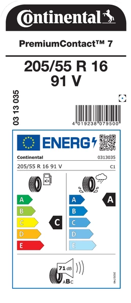 Continental 205/55R16 91V Premiumcontact 7 Yaz (Üretim Yılı:2024) - 2