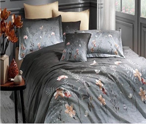 Özdilek Ranforce Çift Kişilik Nevresim Takımı Ramas Secas Gri