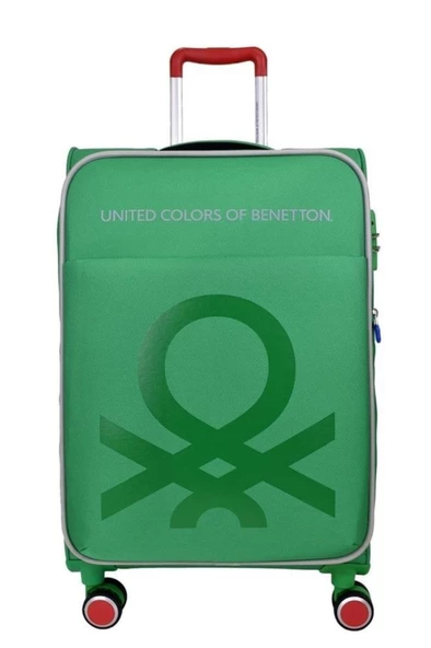 Benetton Orta Boy Kumaş Valiz Yeşil Bnt2200