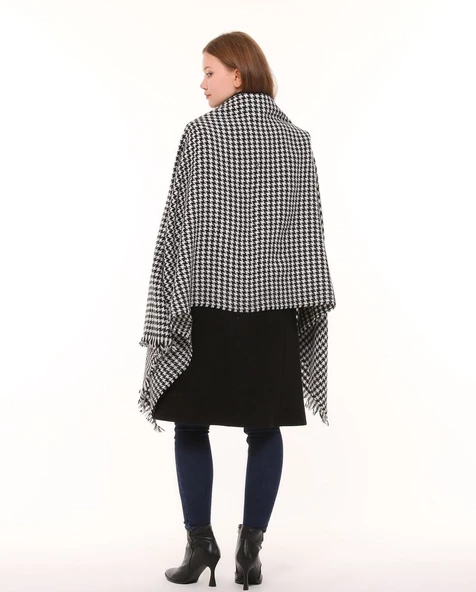 Morden Kazayağı Desenli Atkı Omuz Şalı - 2