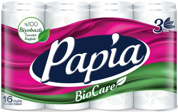 Papia Tuvalet Kağıdı (3 Katlı) 32 Li Pk Bio Care (2PK*16) - 2