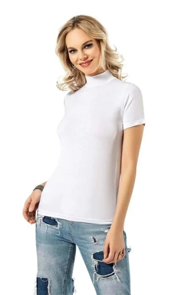 KOTA 6228 BAYAN KISA KOLLU YARIM BOĞAZLI ATLET 12 ADET - Resim 2