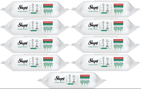 Sleepy Easy Clean Yüzey Temizlik Havlusu 100 Yaprak Plastik Kapaklı (9 Lu Set) 900 Yaprak