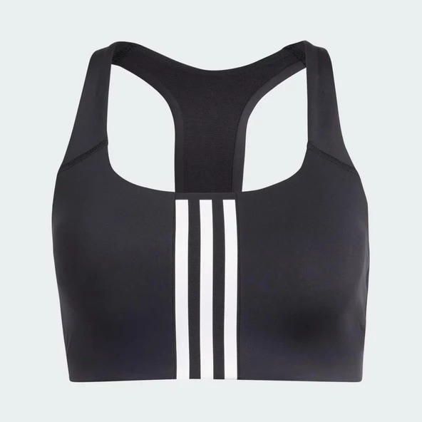 ADIDAS IQ3369 Power Impact Training Medium-Support 3-Stripes Siyah Sporcu Sütyeni - 7