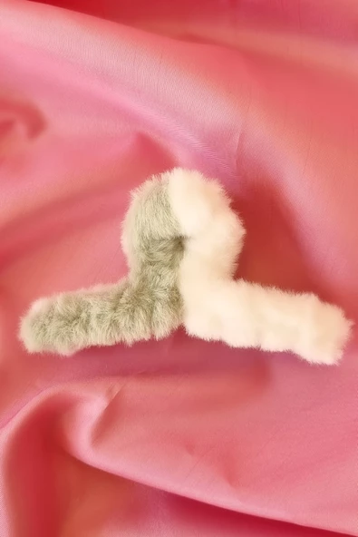 3 lü Peluş Renkli Kadın Toka - 3