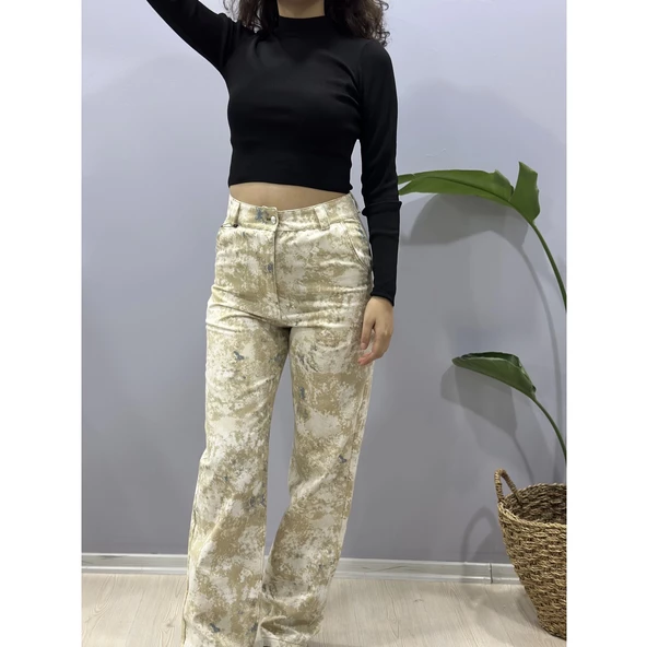 Batik Desenli Pantolon - 4