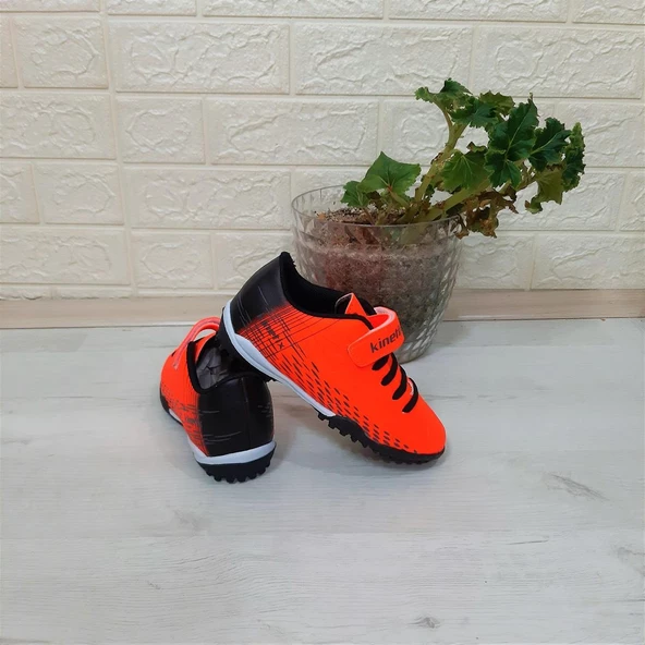 Kinetix Breton J Turf Neonturuncu Cırtlı Halı Saha Futbol Ayakkabısı - 2