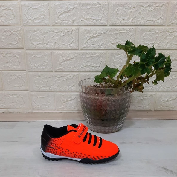 Kinetix Breton J Turf Neonturuncu Cırtlı Halı Saha Futbol Ayakkabısı - 5
