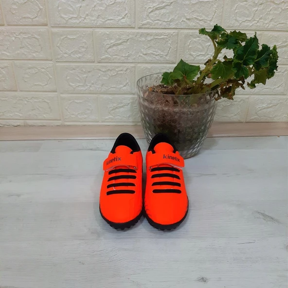 Kinetix Breton J Turf Neonturuncu Cırtlı Halı Saha Futbol Ayakkabısı - 3
