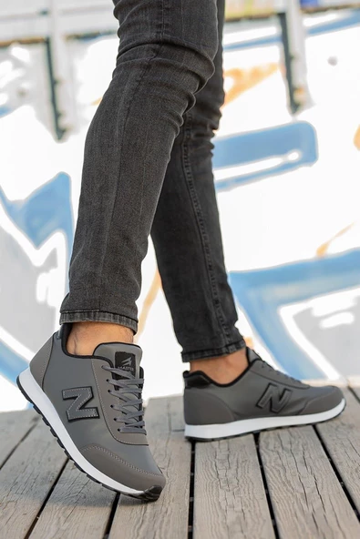 Erkek Bağcıklı Düz Comfort Rahat Taban Casual Sneaker Yürüyüş Spor Ayakkabı - 2