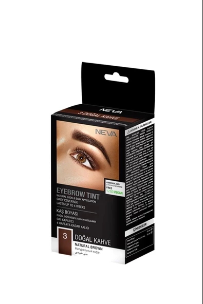 NevaEyebrow Tınt Kaş Boyası 15ml (vegan) 3 Doğal Kahve