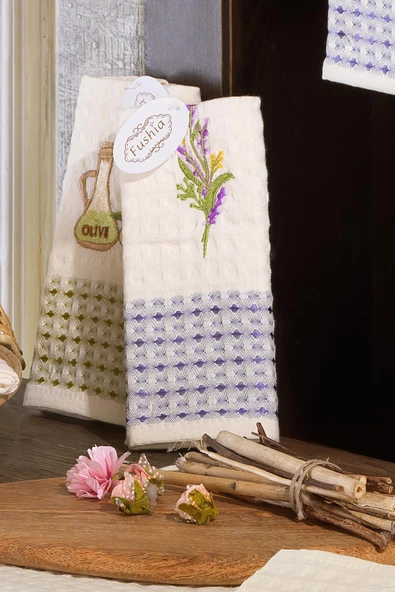 2'li Waffle 45x70 cm Mutfak Havlusu | Kurulama Bezi | Mix - 4