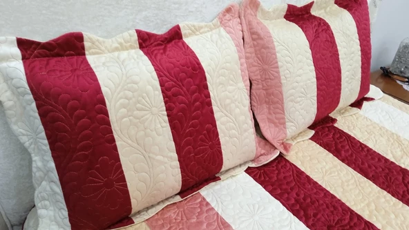 Elessa Home Varak Baskılı Çift Taraflı Çift Kişilik Yatak Örtüsü - 2