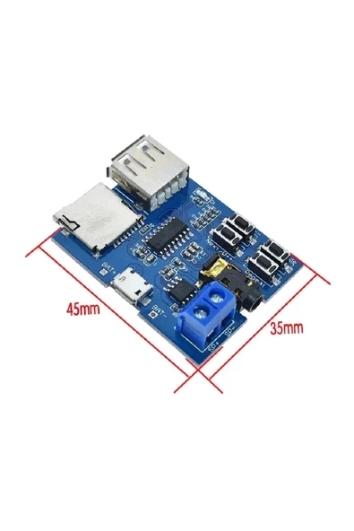 Tf Kart Ve Usb Flash Disk Girişli Oynatıcı Modül (Mp3 Formatı) - Resim 5