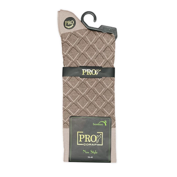 Pro Çorap G.Poti Bambu Erkek Çorabı Bej (17005-R1) - Resim 2