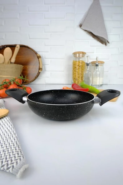 Digithome Mehtap Yanmaz Yapışmaz Granit Sahan 18 Cm Siyah – C320.006 - 2