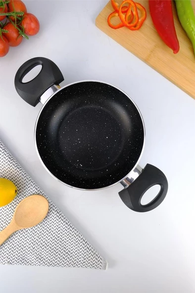 Digithome Mehtap Yanmaz Yapışmaz Granit Sahan 18 Cm Siyah – C320.006 - 4