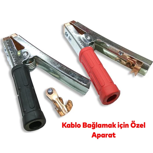 Araç Araba Otomobil Oto Akü Akümülatör Sarj Şarj Takviye Maşası 1000 Amper Pensesi 1 Çift - 6