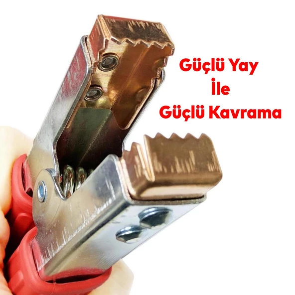 Araç Araba Otomobil Oto Akü Akümülatör Sarj Şarj Takviye Maşası 1000 Amper Pensesi 1 Çift - 4