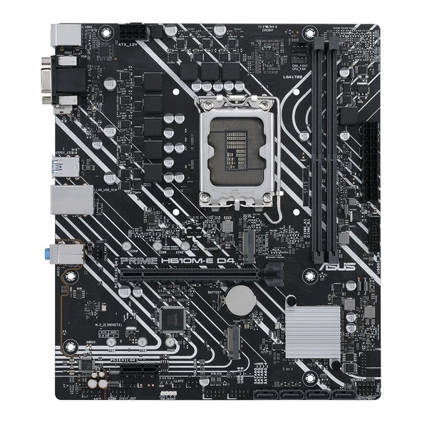 ASUS PRIME H610M-E D4-CSM Intel H610 Soket LGA1700 DDR4 3200Mhz  mATX Anakart - 3