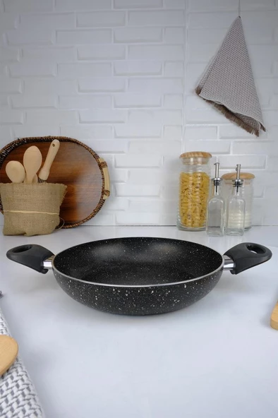 Digithome Mehtap 4 Parça Granit Tencere ve Tava Seti Siyah 24 Cm – C320.006 - 3