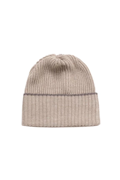 Peraluna SORREL BEANIE Çizgi Detaylı Ribana Örgü Kadın Triko Bere - Sütlü Kahve - 4